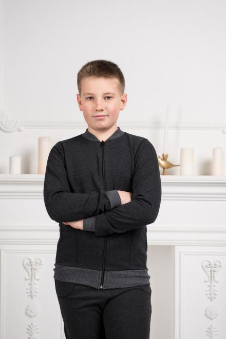 Костюм спортивный подростковый из футера антрацит