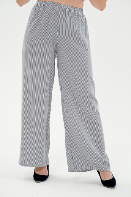 Брюки палаццо из штапеля Диана черная полоса макс