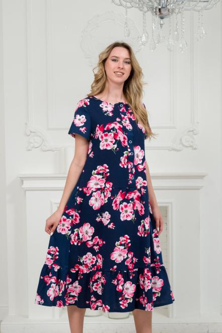 Платье женское из кулирки Кармелита яблоневый цвет Платье женское из кулирки Кармелита яблоневый цвет