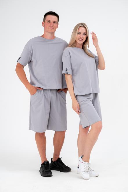 Костюм из футера унисекс серый макс Костюм из футера унисекс серый макс