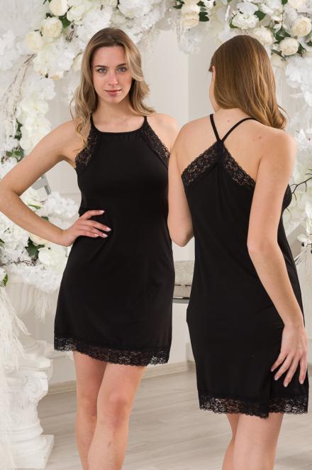 Ночная сорочка из вискозы Лейла черный