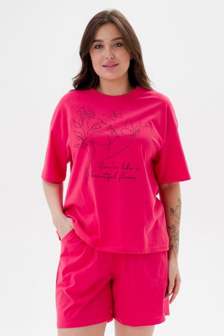 Пижама женская из кулирки Дива клубника