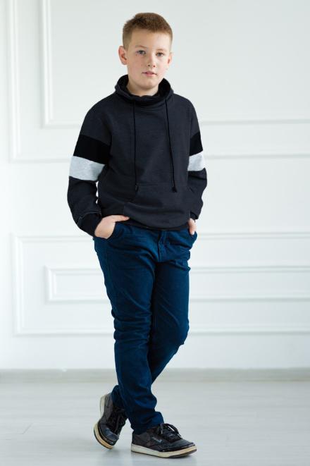 Толстовка подростковая из футера Оскар 2 антрацит