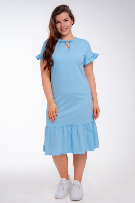 Платье женское из кулирки Чейси 2 голубой Платье женское из кулирки Чейси 2 голубой