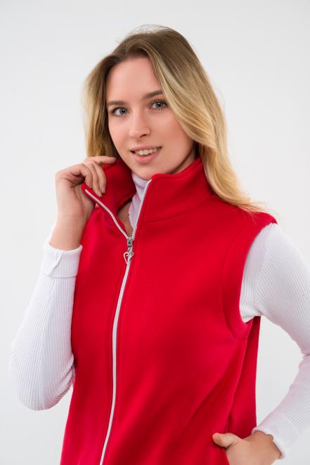 Жилет женский из футера красный Жилет женский из футера красный