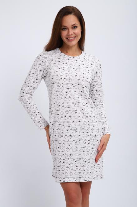 Ночная сорочка длинный рукав из кулирки Соня овечки