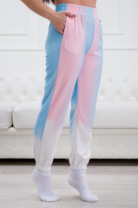 Брюки женские радуга розовый