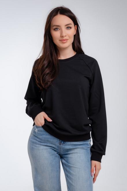 Толстовка женская из футера 2-х нитка чёрный