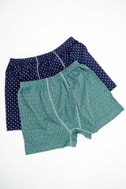 Трусы-боксеры с отстрочкой мужские из кулирки микс