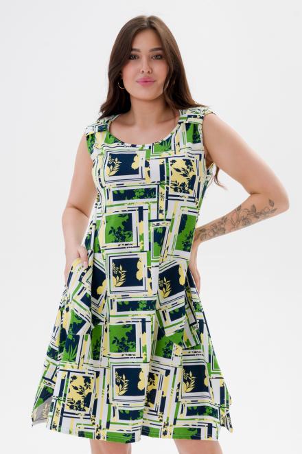 Платье женское из кулирки Кэтрин цитрусовый микс