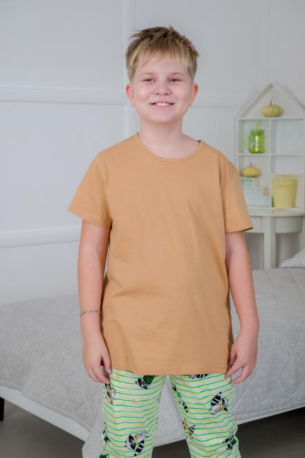 Футболка подростковая из кулирки охра