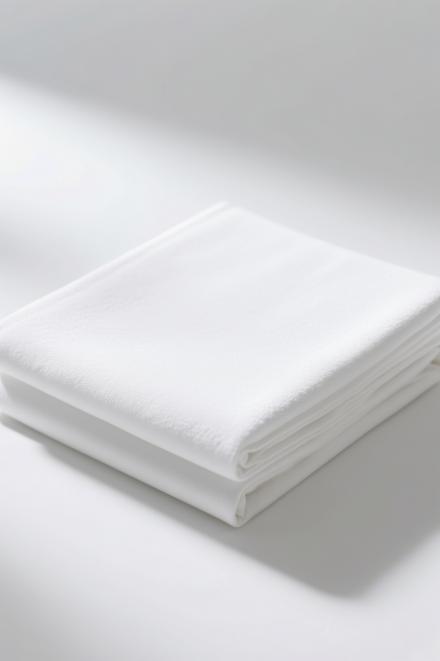 Простыня из сатина белая