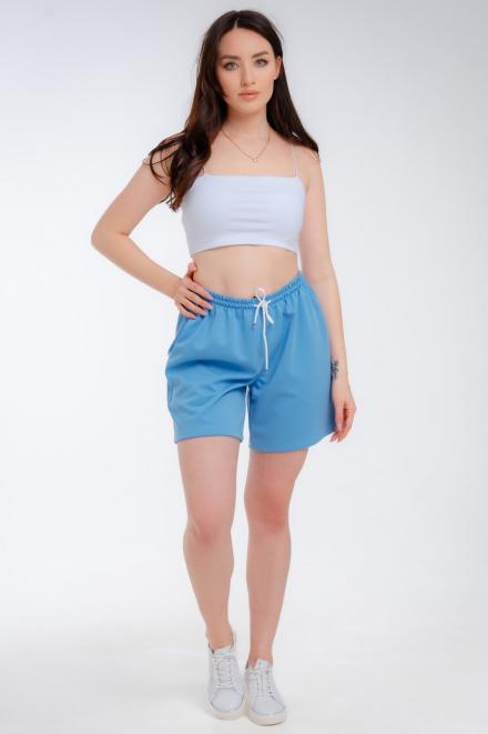 Шорты женские из коттон фита Таиланд небесный