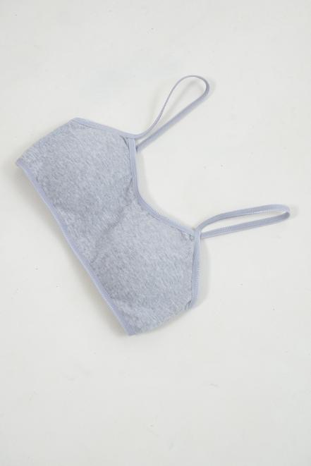 Детский безшовный бюстгалтер серый меланж