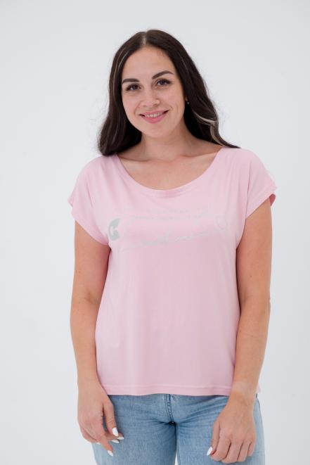 Футболка женская из вискозы Лирика пудра You are safe Футболка женская из вискозы Лирика пудра You are safe