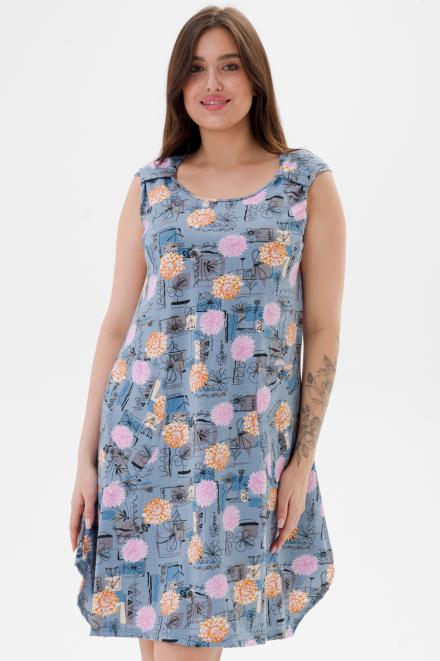 Платье женское из кулирки Кэтрин астра макси