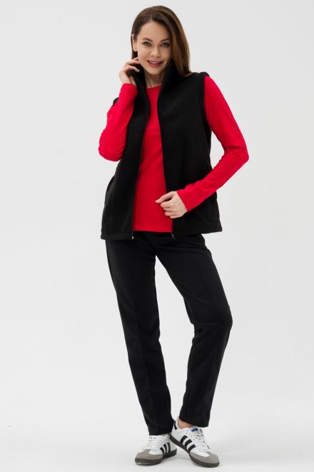 Жилет женский из футера черный