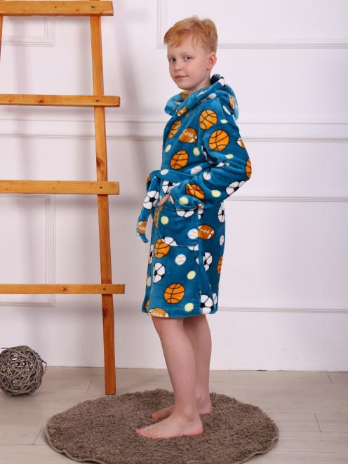 Халат подростковый велсофт Нежность мячик