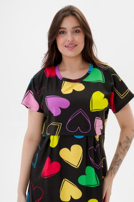 Платье женское из кулирки Миранда солнечное сердце