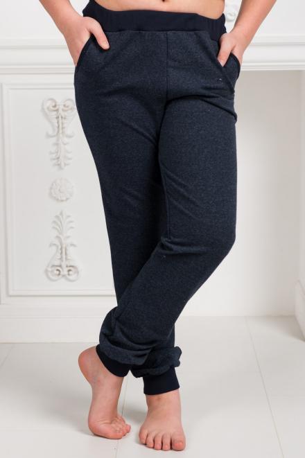 Брюки подростковые из футера индиго