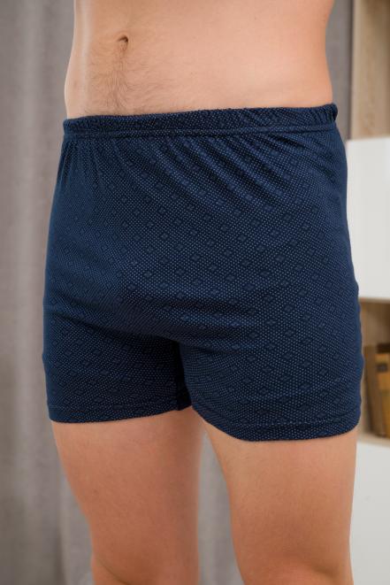 Трусы-боксеры мужские из кулирки темный индиго