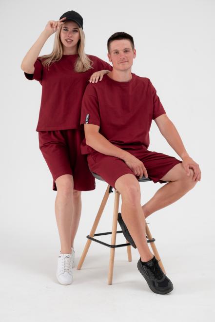 Костюм из футера унисекс бордовый Костюм из футера унисекс бордовый