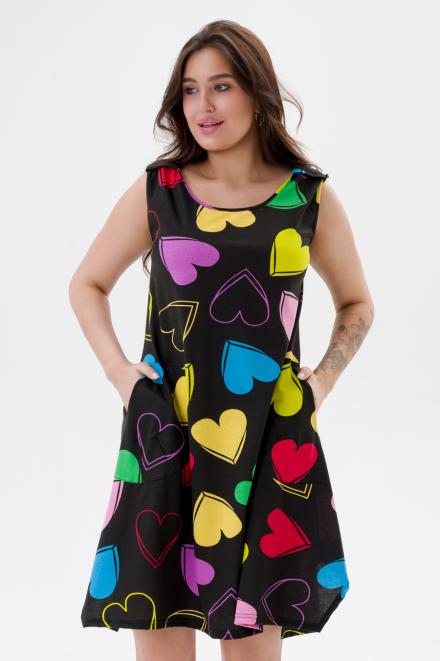 Платье женское из кулирки Кэтрин солнечное сердце макси