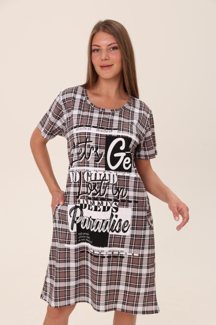 Туника женская Уют эдем на коричневом Туника женская Уют эдем на коричневом