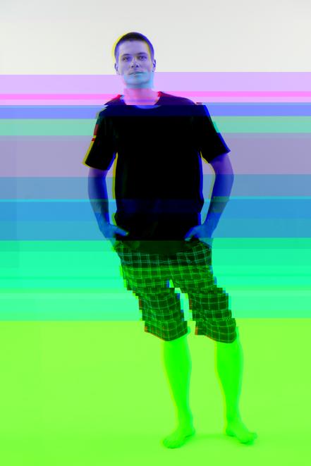 Пижама мужская из футболки с коротким рукавом и бридж из кулирки Генри темно-синий макси