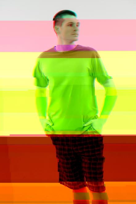 Пижама мужская из футболки с коротким рукавом и бридж из кулирки Генри асфальт макси