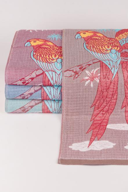 Полотенце муслиновое Птицы брусника