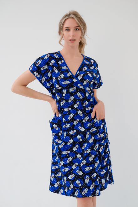 Халат женский из кулирки Надежда мишки