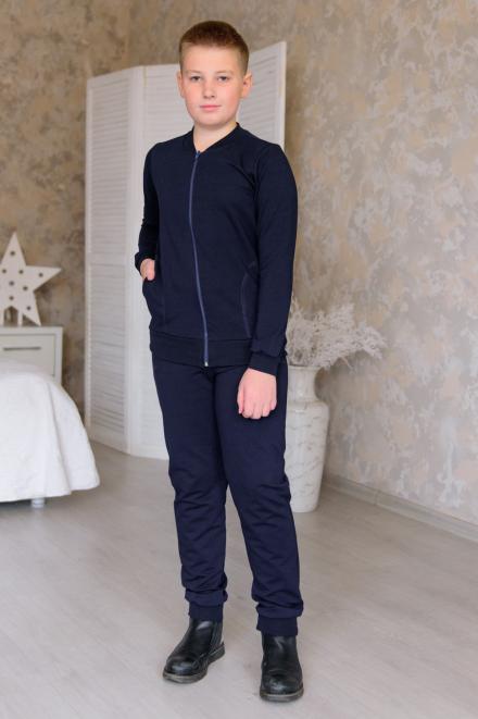 Костюм спортивный из футера подростковый синий