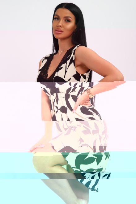 Ночная сорочка женская из вискозы Ева экрю макси