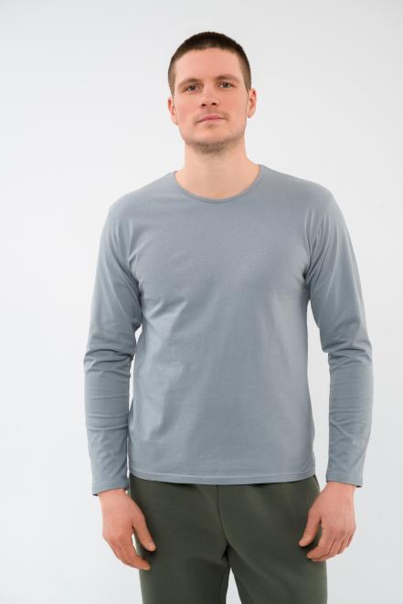 Лонгслив мужской из кулирки с лайкрой Серый макси