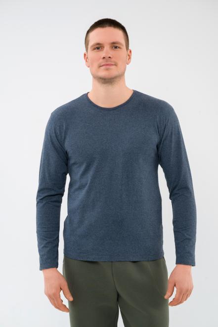 Лонгслив мужской из кулирки с лайкрой Антрацит меланж макси