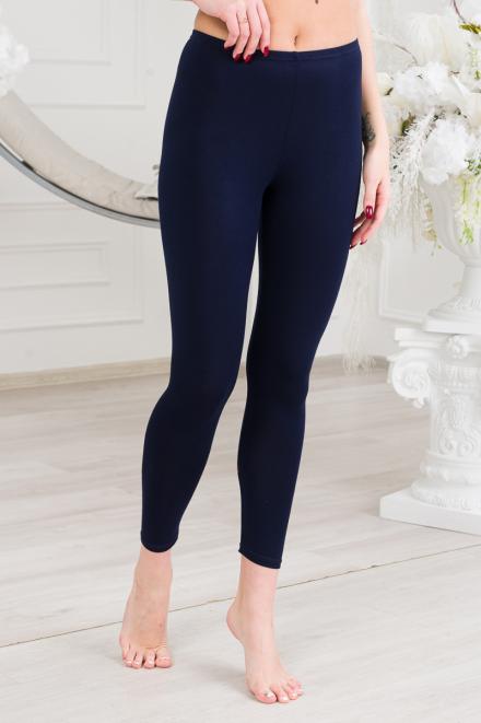 Легинсы женские из вискозы темно-синий макси