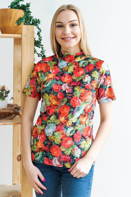 Водолазка женская из иконвелюра с коротким рукавом Эсфирь 5