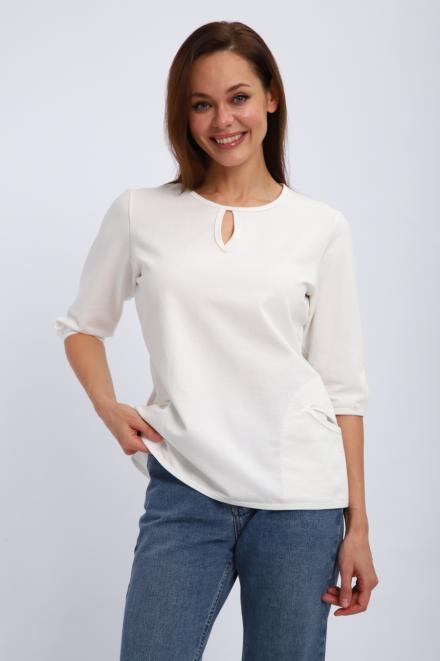 Кофта женская из футера 2-н Анфиса белый
