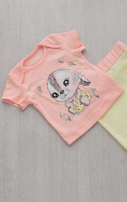 Кофточка для девочки с коротким рукавом из интерлока Бони