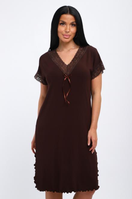 Ночная сорочка из вискозы Олеся шоколад