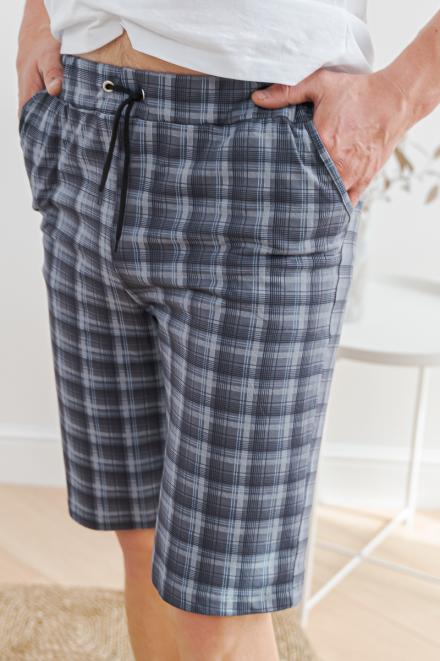 Бриджи мужские из кулирки Сёрфер серая клетка