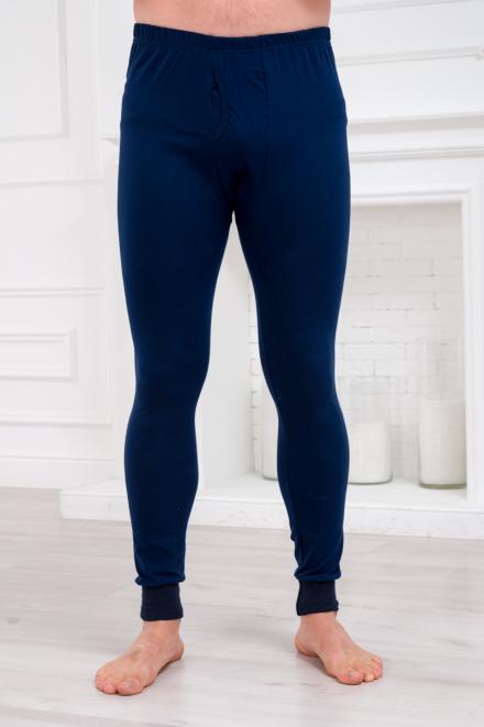Кальсоны мужские из кулирки с лайкрой темно-синий
