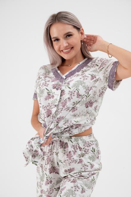 Пижама женская из кулирки Ворожея укроп Пижама женская из кулирки Ворожея укроп