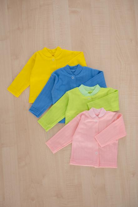 Кофточка с длинным рукавом из интерлока в рубчик в ассортименте