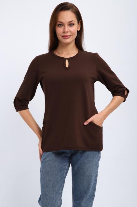 Кофта женская из футера 2-н Анфиса шоколад