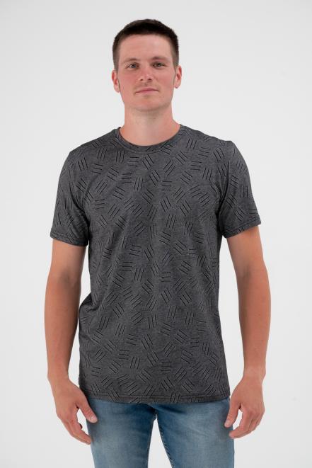 Футболка мужская из бамбука штрих серый