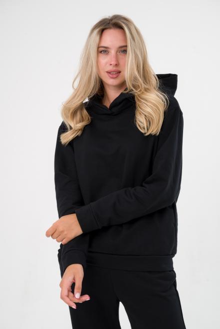 Костюм женский из футера петля Уют черный