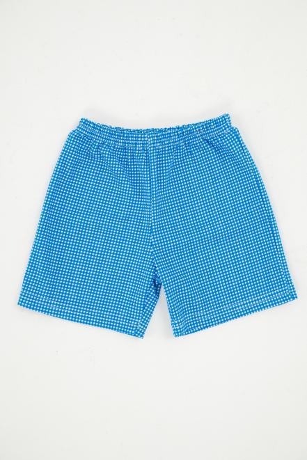 Шорты детские из кулирки Социал синий, белый
