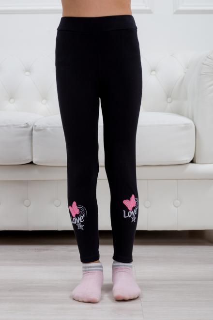 Легинсы детские из бамбука Love черный